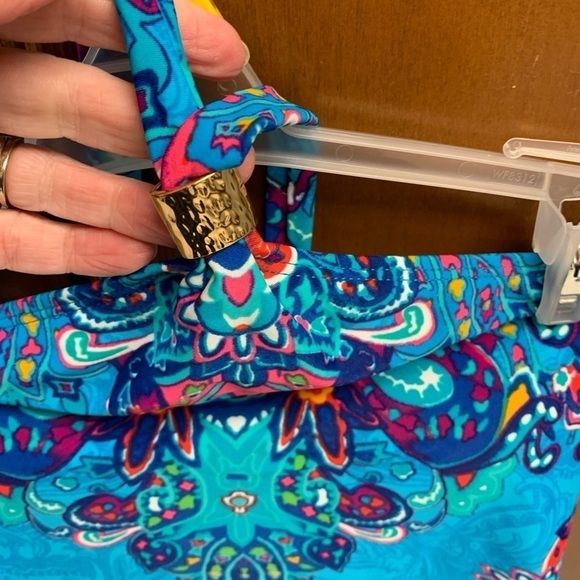 COPY - Lauren Ralph Lauren tankini halter swim top size 6 cupped shelf bra coas… - Picture 4 of 6